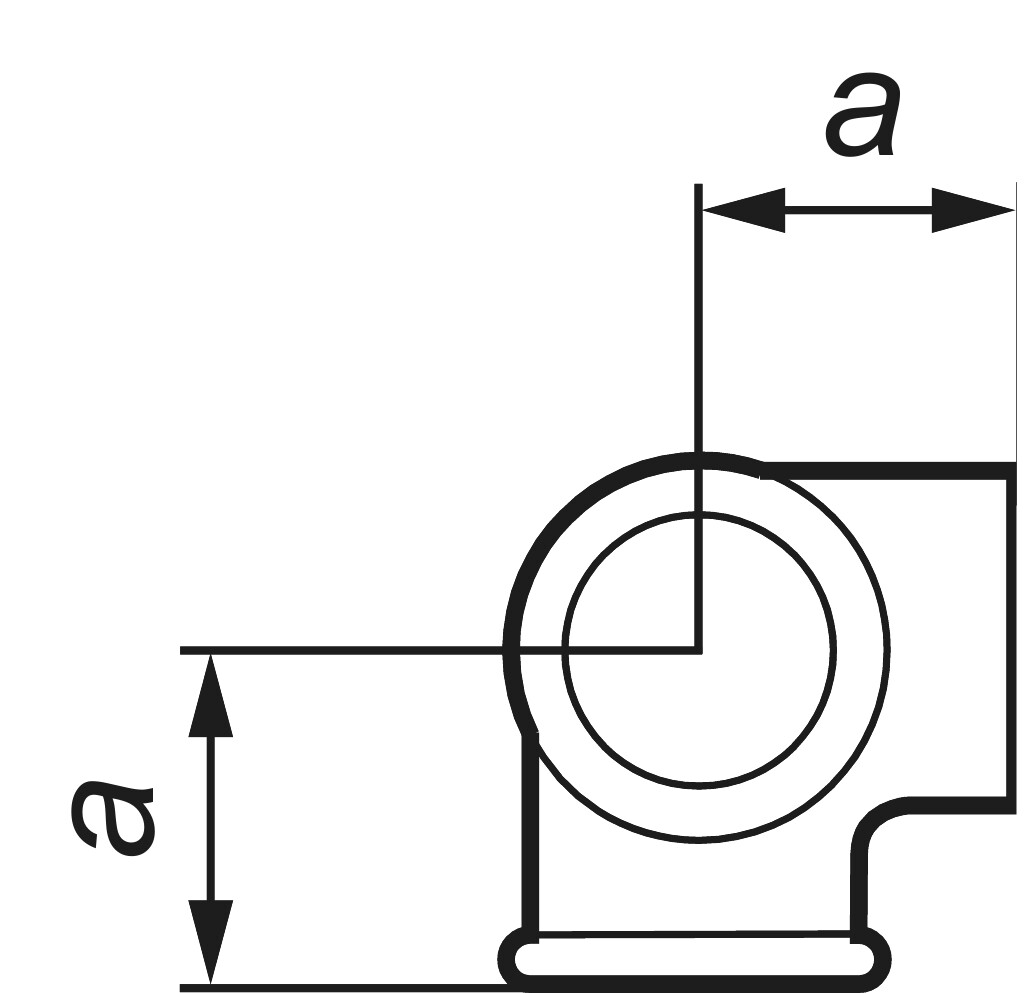 GF  221  Winkelverteiler 1 1/2" verzinkt